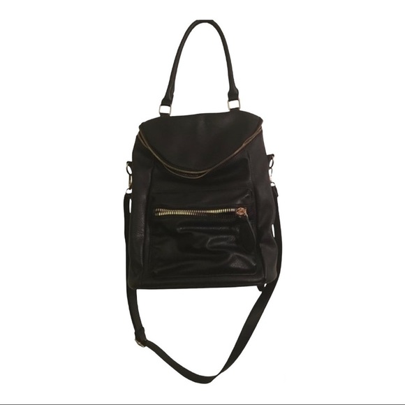 MMS Design Studio Bags Mms Design Studio Black Backpack Purse Faux